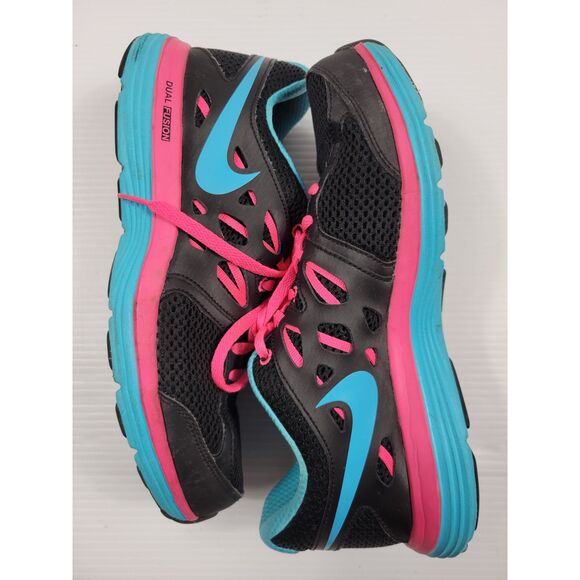 Nike Dual Fusionlite Black Pink Neon Running Shoes 599560-004 Women’s Size 8 - Picture 3 of 9
